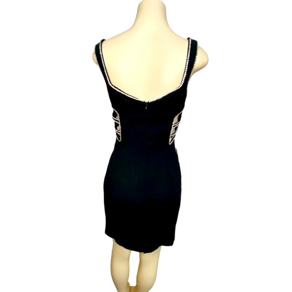 SHO MAX ORIGINALS Special Occasion Black Sparkling 100% Silk Lined Dress Sz 10 - Picture 2 of 8